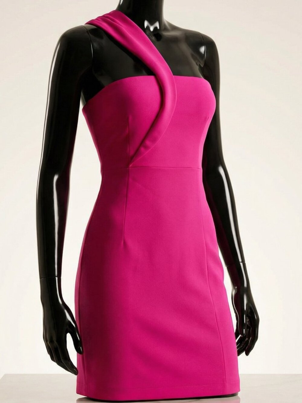 Gorgeous Striking Fuchsia Designer Runway Evening Cocktail Party Prom Sexy Dress - Picture 3 of 3